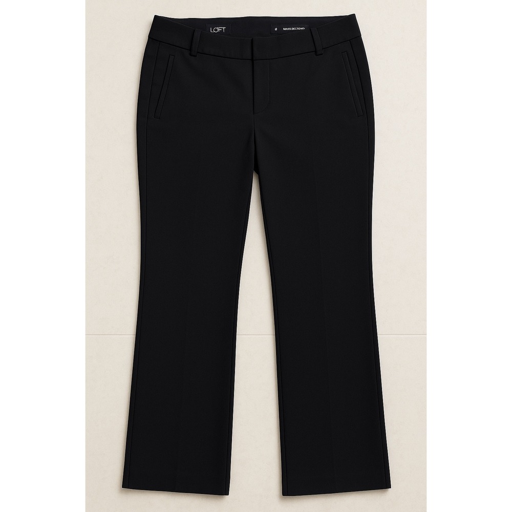 Ann Taylor‎ LOFT Marisa Straight Black Work Pants Size 10